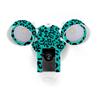 MightySkins Skin Compatible with Ring Floodlight Cam - Teal Leopard | Protective, Durable, and Unique Vinyl Decal wrap Cover | Easy to Apply, Remove, and Change Styles | Made in The USA view 1
