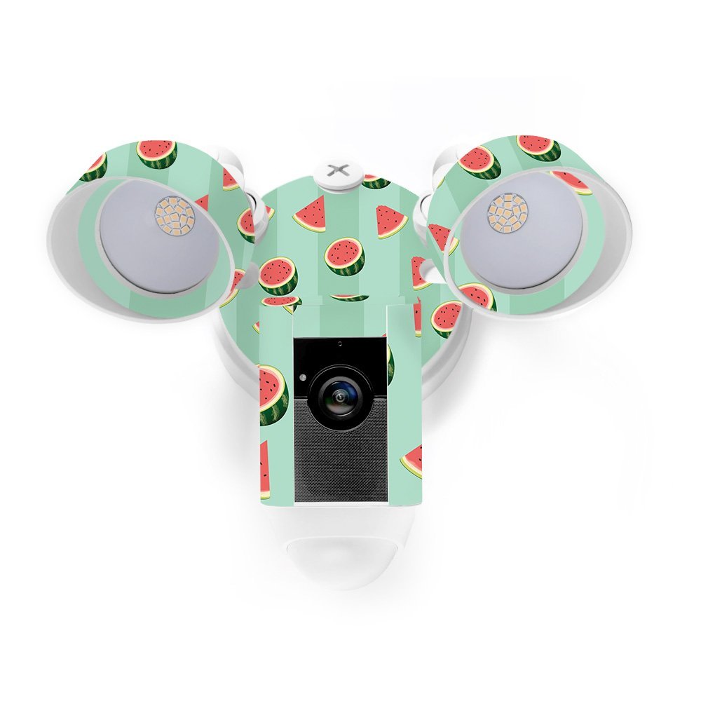 MightySkins Skin Compatible with Ring Floodlight Cam - Watermelon Patch | Protective, Durable, and Unique Vinyl Decal wrap Cover | Easy to Apply, Remove, and Change Styles | Made in The USA