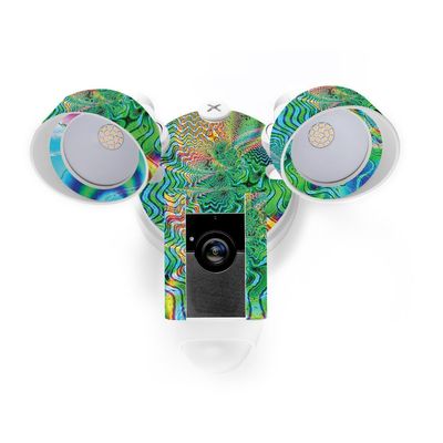 MightySkins Skin Compatible with Ring Floodlight Cam - Psychedelic | Protective, Durable, and Unique Vinyl Decal wrap Cover | Easy to Apply, Remove, and Change Styles | Made in The USA