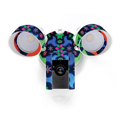 MightySkins Skin Compatible with Ring Floodlight Cam - Geometric Rave | Protective, Durable, and Unique Vinyl Decal wrap Cover | Easy to Apply, Remove, and Change Styles | Made in The USA