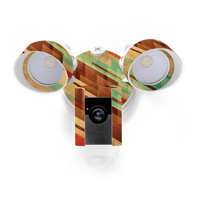 MightySkins Skin Compatible with Ring Floodlight Cam - Abstract Wood | Protective, Durable, and Unique Vinyl Decal wrap Cover | Easy to Apply, Remove, and Change Styles | Made in The USA