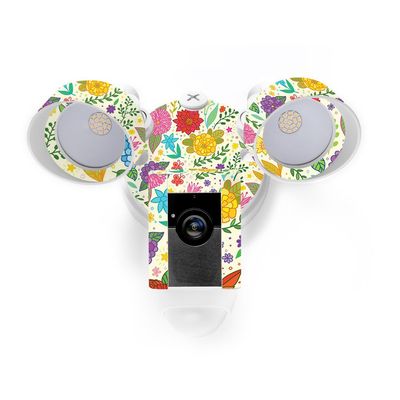 MightySkins Skin Compatible with Ring Floodlight Cam - Flower Garden | Protective, Durable, and Unique Vinyl Decal wrap Cover | Easy to Apply, Remove, and Change Styles | Made in The USA