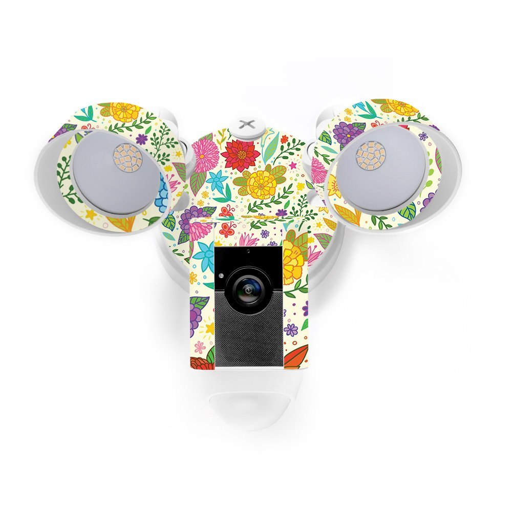 MightySkins Skin Compatible with Ring Floodlight Cam - Flower Garden | Protective, Durable, and Unique Vinyl Decal wrap Cover | Easy to Apply, Remove, and Change Styles | Made in The USA
