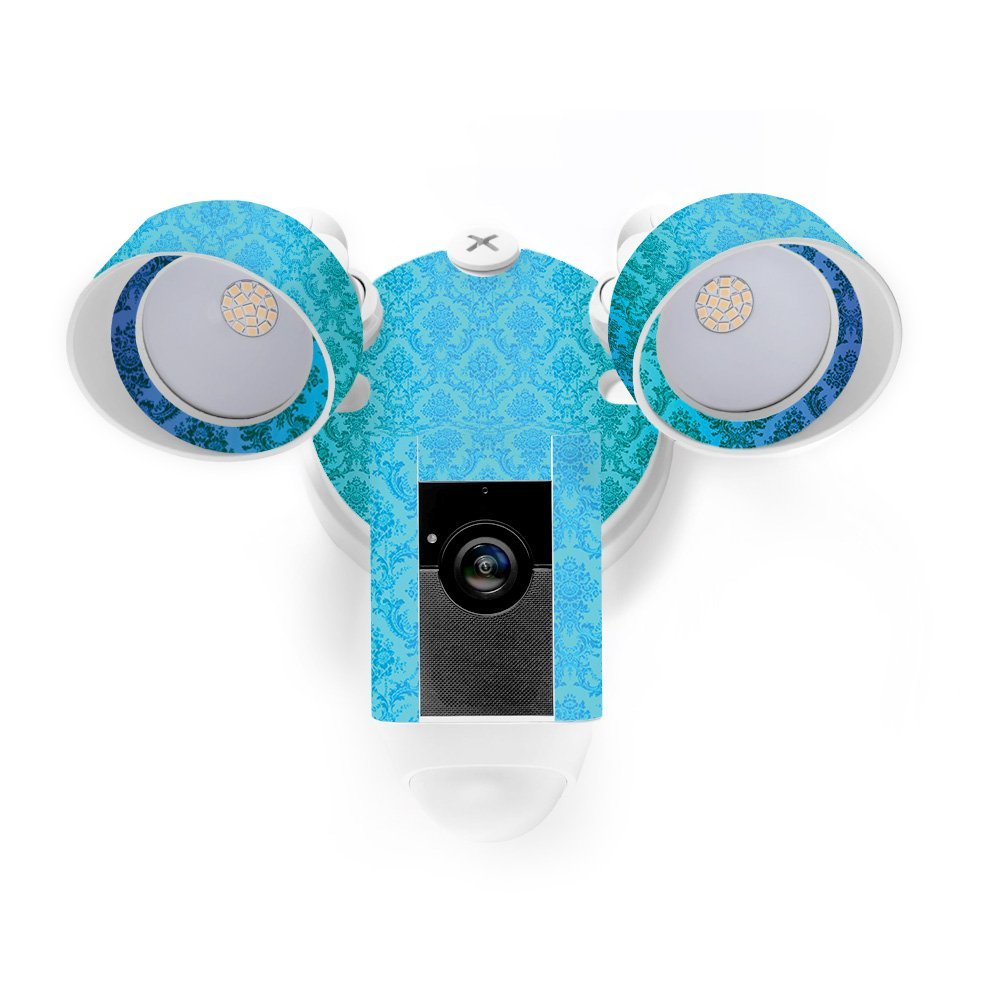 MightySkins Skin Compatible with Ring Floodlight Cam - Blue Vintage | Protective, Durable, and Unique Vinyl Decal wrap Cover | Easy to Apply, Remove, and Change Styles | Made in The USA