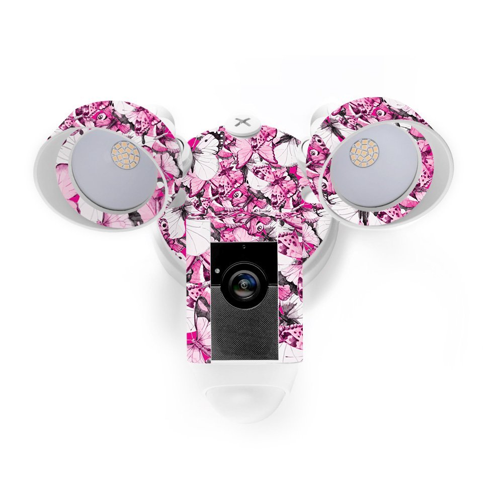 MightySkins Skin Compatible with Ring Floodlight Cam - Butterflies | Protective, Durable, and Unique Vinyl Decal wrap Cover | Easy to Apply, Remove, and Change Styles | Made in The USA