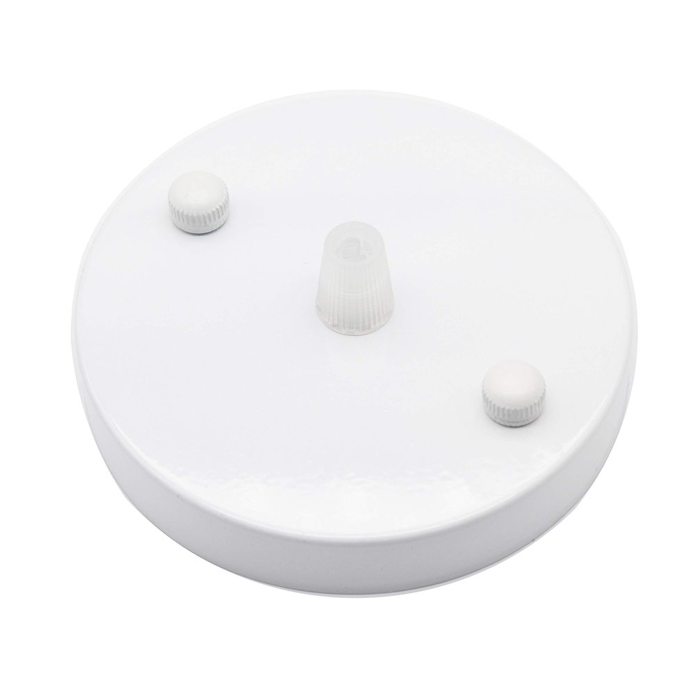 binifiMux Ceiling Canopy Kit, 2-Pack White Ceiling Plate Chassis Base Pendant Light Accessories 98mm x 18mm w Screw