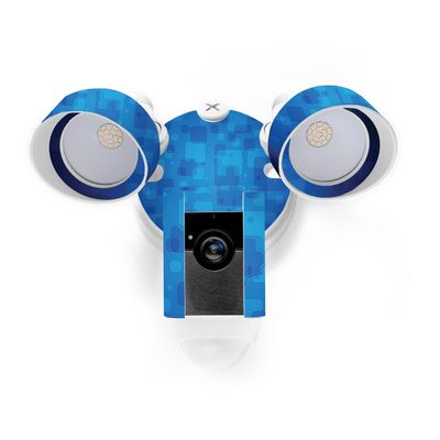 MightySkins Skin Compatible with Ring Floodlight Cam - Blue Retro | Protective, Durable, and Unique Vinyl Decal wrap Cover | Easy to Apply, Remove, and Change Styles | Made in The USA