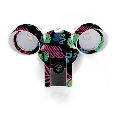 MightySkins Skin Compatible with Ring Floodlight Cam - Neon Tropics | Protective, Durable, and Unique Vinyl Decal wrap Cover | Easy to Apply, Remove, and Change Styles | Made in The USA
