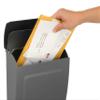 Architectural Mailboxes Aspen Locking, Vertical Wall-Mounted Mailbox for Outside, Modern Metal Galvanized Steel Small Mail Box with Lock and Key Drop Box, Graphite view 3