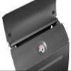 Architectural Mailboxes Aspen Locking, Vertical Wall-Mounted Mailbox for Outside, Modern Metal Galvanized Steel Small Mail Box with Lock and Key Drop Box, Graphite view 4