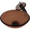 Novatto TY Glass Vessel Bathroom Sink Set, Oil Rubbed Bronze view 1