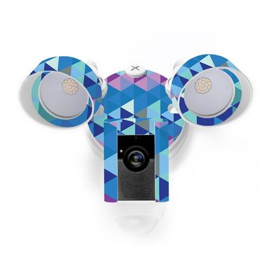 MightySkins Skin Compatible with Ring Floodlight Cam - Purple Kaleidoscope | Protective, Durable, and Unique Vinyl Decal wrap Cover | Easy to Apply, Remove, and Change Styles | Made in The USA
