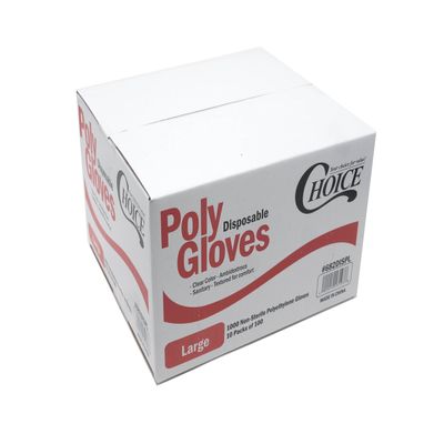 Choice Poly Disposable PE Gloves - Large - Pack of 1000