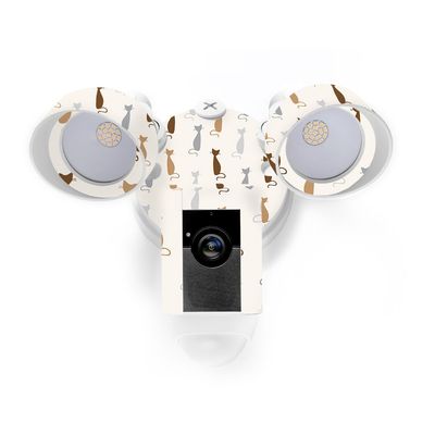 MightySkins Skin Compatible with Ring Floodlight Cam - Cat Lady | Protective, Durable, and Unique Vinyl Decal wrap Cover | Easy to Apply, Remove, and Change Styles | Made in The USA