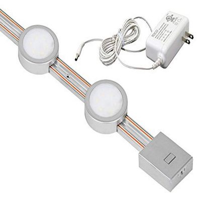 Jesco Lighting KIT-RZ-T12-RD2-30-SV Radianz 2-Light Dimmable Round LED Track Lighting Kit, Silver, 12"