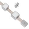 Jesco Lighting KIT-RZ-EXT-T12-SQ2-30-SV Radianz 2-Light Square LED Track Lighting Extension Kit, Silver, 12" view 1