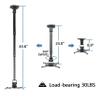 DYNAVISTA Full Motion Universal Ceiling Projector Mount Bracket with Adjustable Height and Extendable Arms Rotating Swivel Mount for Home and Office Projector (Black) view 4