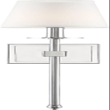 Savoy House 9-303-1-109 Monroe Bohemian Vintage Soft White Fabric Wall Sconce, 1-Light 60 Watt, 24" H x 5" W, Polished Nickel