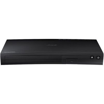 SAMSUNG Blu-ray DVD Disc Player With Built-in Wi-Fi 1080p & Full HD Upconversion, Plays Blu-ray Discs, DVDs & CDs, Plus CubeCable 6Ft High Speed HDMI Cable, Black Finish (Renewed)