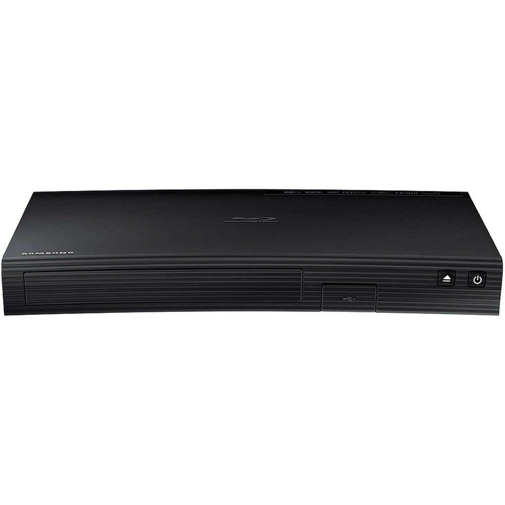 SAMSUNG Blu-ray DVD Disc Player With Built-in Wi-Fi 1080p & Full HD Upconversion, Plays Blu-ray Discs, DVDs & CDs, Plus CubeCable 6Ft High Speed HDMI Cable, Black Finish (Renewed)