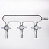 YUCHENGTECH Single Bank Vacuum Gas Distributor Glass Manifold Vacuum Gas Chemistry Lab Glassware with Solid PTFE Stopcock (3-Port) view 1
