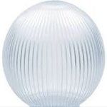 12 Inch Clear Acrylic Prismatic Neckless Lamp Post Globe with 5.25 Inch Opening