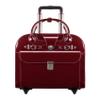 McKlein EDGEBROOK, Top Grain Cowhide Leather, 15" Leather Vertical Wheeled Ladies' Laptop/ Computer & Tablet Business Briefcase Bag/ Women's Rolling Overnight Travel Bag, Removable trolley case view 1