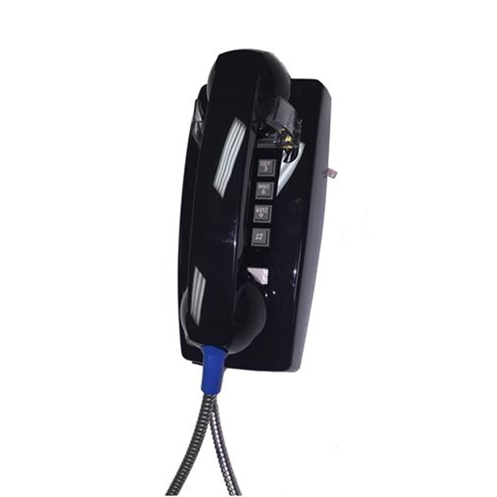 Cortelco 2554-ARC-BK 255400arc20m Wall Phone W/armored Cord