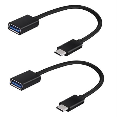 Tek Styz OTG USB-C 3.0 Adapter (2 Pack) Compatible with ZTE Z982 to Quick Multi-Use Functions to Backup, Keyboard, mice, Thumb Drives, Saves, More (Black)