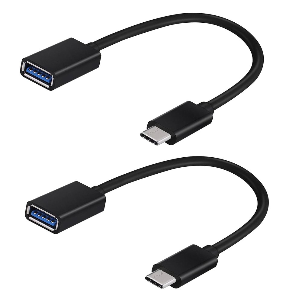 Tek Styz OTG USB-C 3.0 Adapter (2 Pack) Compatible with ZTE Z982 to Quick Multi-Use Functions to Backup, Keyboard, mice, Thumb Drives, Saves, More (Black)