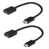 Tek Styz OTG USB-C 3.0 Adapter (2 Pack) Compatible with ZTE Z982 to Quick Multi-Use Functions to Backup, Keyboard, mice, Thumb Drives, Saves, More (Black) view 1