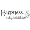Happiness is A Long Hot Bubble Bath Wall Decal Sticker Spa, Positive Decor view 1
