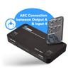 OREI 4K HDMI Matrix Switch 4 X 2, Switcher 18G UltraHD with Arc Supports Upto 4K @ 60Hz & 1080P IR Remote Control - Full Matrix Selection (UHD-402) view 4