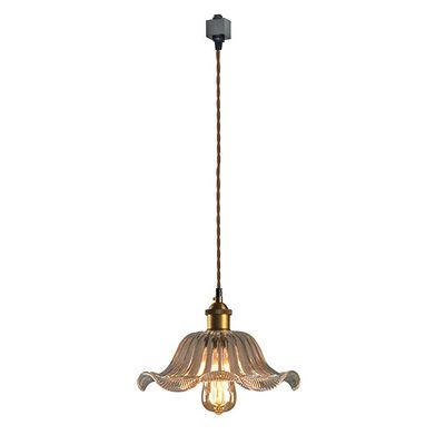 Kiven H-Track System 1-Light Antique Glass Track Lighting Pendant