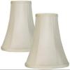 Pre-Assembled Creme Medium Fabric Bell Lamp Shade 6x12x9 (Spider) Set of 2 view 1