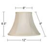 Pre-Assembled Creme Medium Fabric Bell Lamp Shade 6x12x9 (Spider) Set of 2 view 4