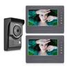 AMOCAM Video Intercom Wired System, 7" Monitor Video Door Phone DoorPhone Doorbell HD Camera Kits Support Unlock, Monitoring, Dual-Way Intercom for Villa House Office Apartment (1-Camera 2-Screen) view 1