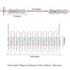 Lulin 100PCS Waterproof Super Bright Led Strip Lights White, 46FT DC12V 3 LED Module for Letter Sign Advertising Sign with Tape Adhesive Backside view 4