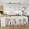 Kiven H Type Track Pendant Lighting,Modern Crystal Track Pendant Fixture,Chorm Finish Cylinder Style view 3
