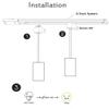 Kiven H Type Track Pendant Lighting,Modern Crystal Track Pendant Fixture,Chorm Finish Cylinder Style view 4