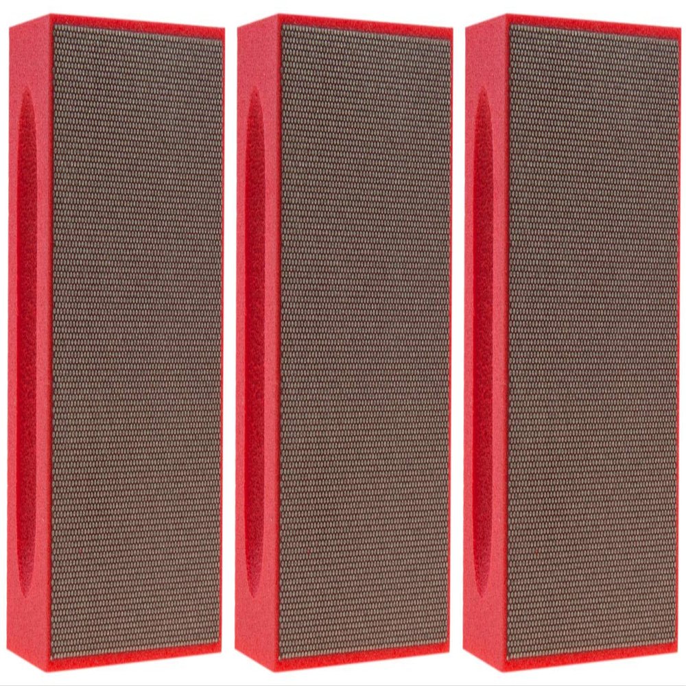 KGS PRO-PAD Diamond Hand Polishing Pads (3 Pack, Grit 200 (red))
