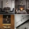 Phansthy 3 Lights Chandelier Industrial Cluster Pendant Light with 5.9 Inch Clear Globe Glass Shade, Foyer Chandeliers Entryway High Ceiling Staircase Lights (Black) view 2