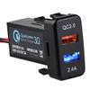 Cllena Dual USB Port Charger Socket Quick Charge 3.0 & 2.4A for Toyota view 1