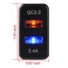 Cllena Dual USB Port Charger Socket Quick Charge 3.0 & 2.4A for Toyota view 2
