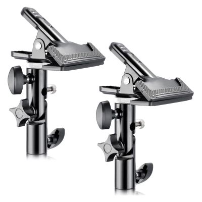 Neewer 2 PCS Photo Studio Heavy Duty Metal Clamp Holder with 5/8" Light Stand Attachment for Reflector