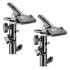 Neewer 2 PCS Photo Studio Heavy Duty Metal Clamp Holder with 5/8" Light Stand Attachment for Reflector view 1