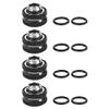 fosa 4 Pcs/8 Pcs OD 16mm Tube Fitting, Water Cooling Compression Fitting with Sealing Ringsfor AcrylicTube for Computer Water Cooling System(Black, 4 Pcs) view 2