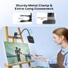 TROND LED Desk Lamp with Clamp, 1000LM Super Bright 3-Level Dimmable Desk Light 6000K Daylight, Extra-Long Flexible Gooseneck Clip on Light, Eye-Care Clamp Lamp for Painting, Workbench,Reading, Sewing view 4
