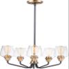 Maxim Lighting Goblet Chandelier | Bronze and Antique Brass Finish | Modern Chandelier for Dining Rooms | Adjustable Drop Suspension | 26125CLBZAB view 1