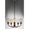 Maxim Lighting Goblet Chandelier | Bronze and Antique Brass Finish | Modern Chandelier for Dining Rooms | Adjustable Drop Suspension | 26125CLBZAB view 2